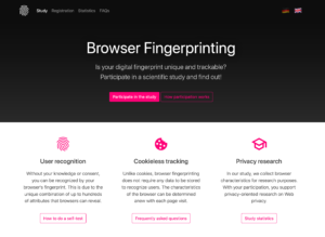 Study on Browser Fingerprinting