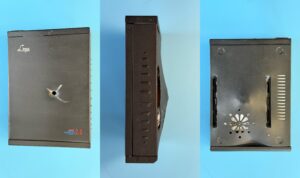 External hard drive with bullet hole